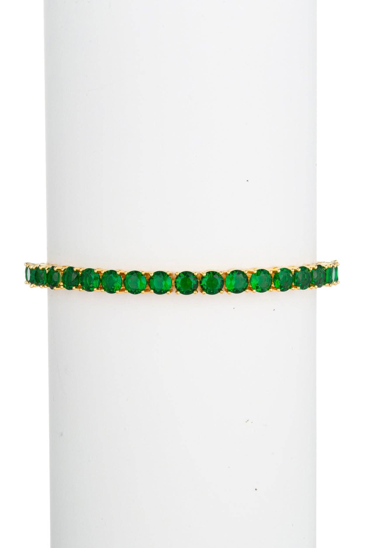 Green Cubic Zirconia Tennis Bracelet