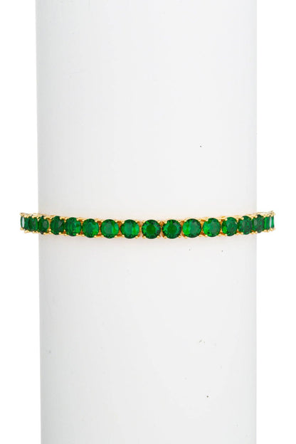 Green Cubic Zirconia Tennis Bracelet