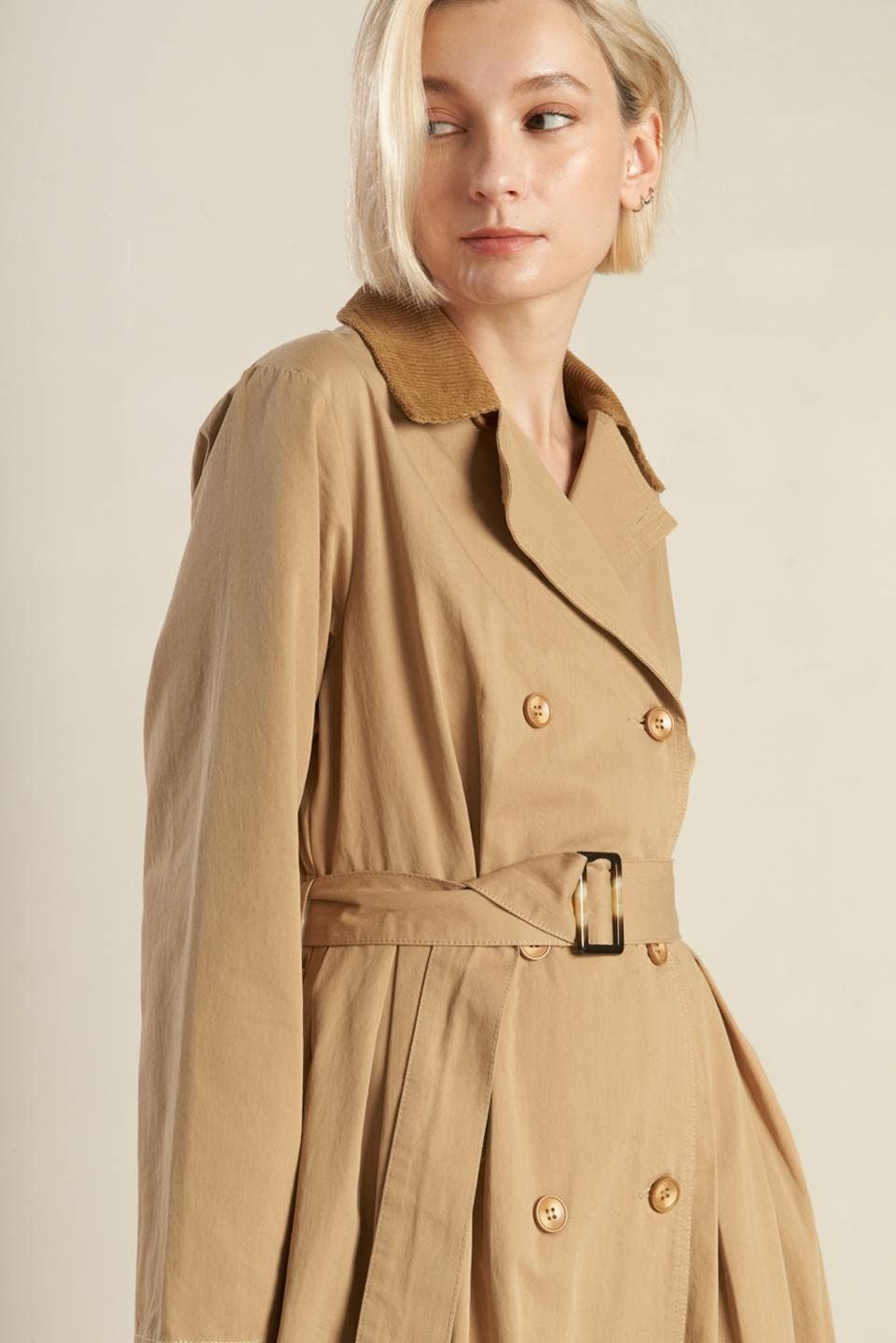 Midi trench coat dress