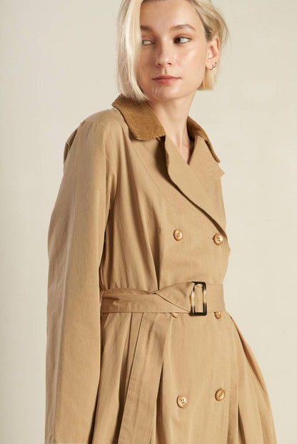 Midi trench coat dress