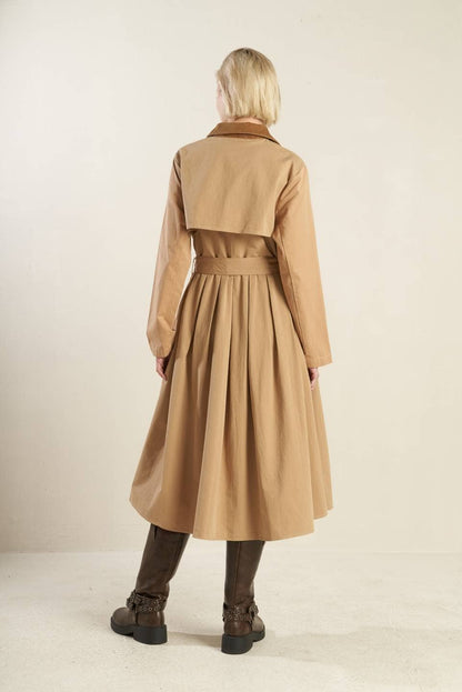 Midi trench coat dress