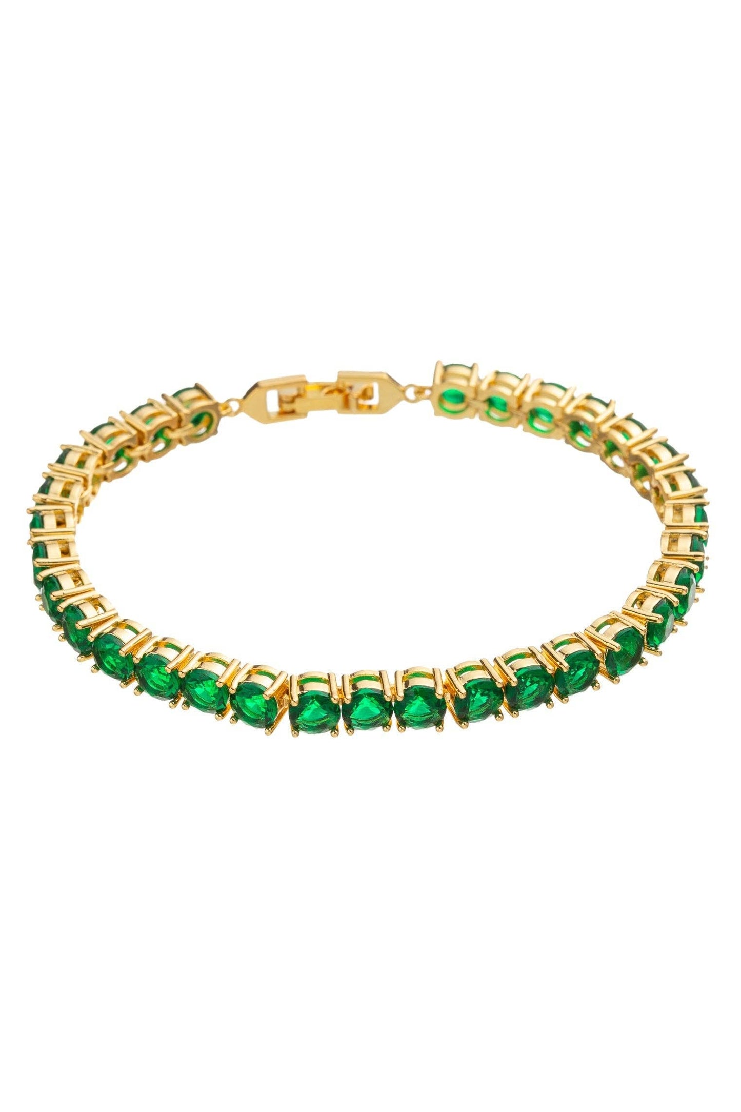 Green Cubic Zirconia Tennis Bracelet