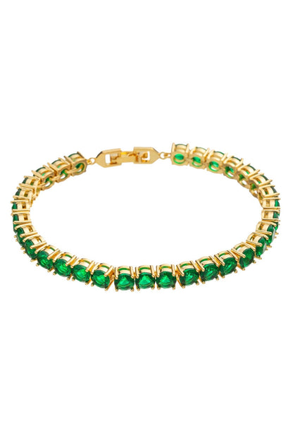 Green Cubic Zirconia Tennis Bracelet