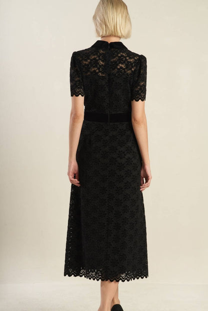 Woven Lace Midi Dress