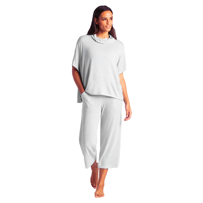 Capri Ultra Soft Dream Jersey Cowl Neck Lounge Set
