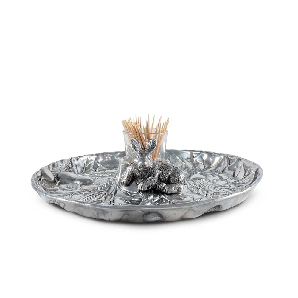 Rabbit Garden Tidbit Tray