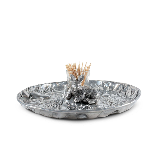 Rabbit Garden Tidbit Tray