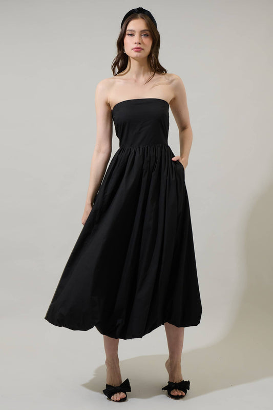 Strapless Maxi Dress - Black