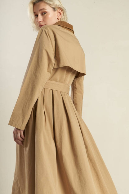 Midi trench coat dress