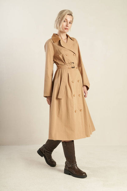 Midi trench coat dress