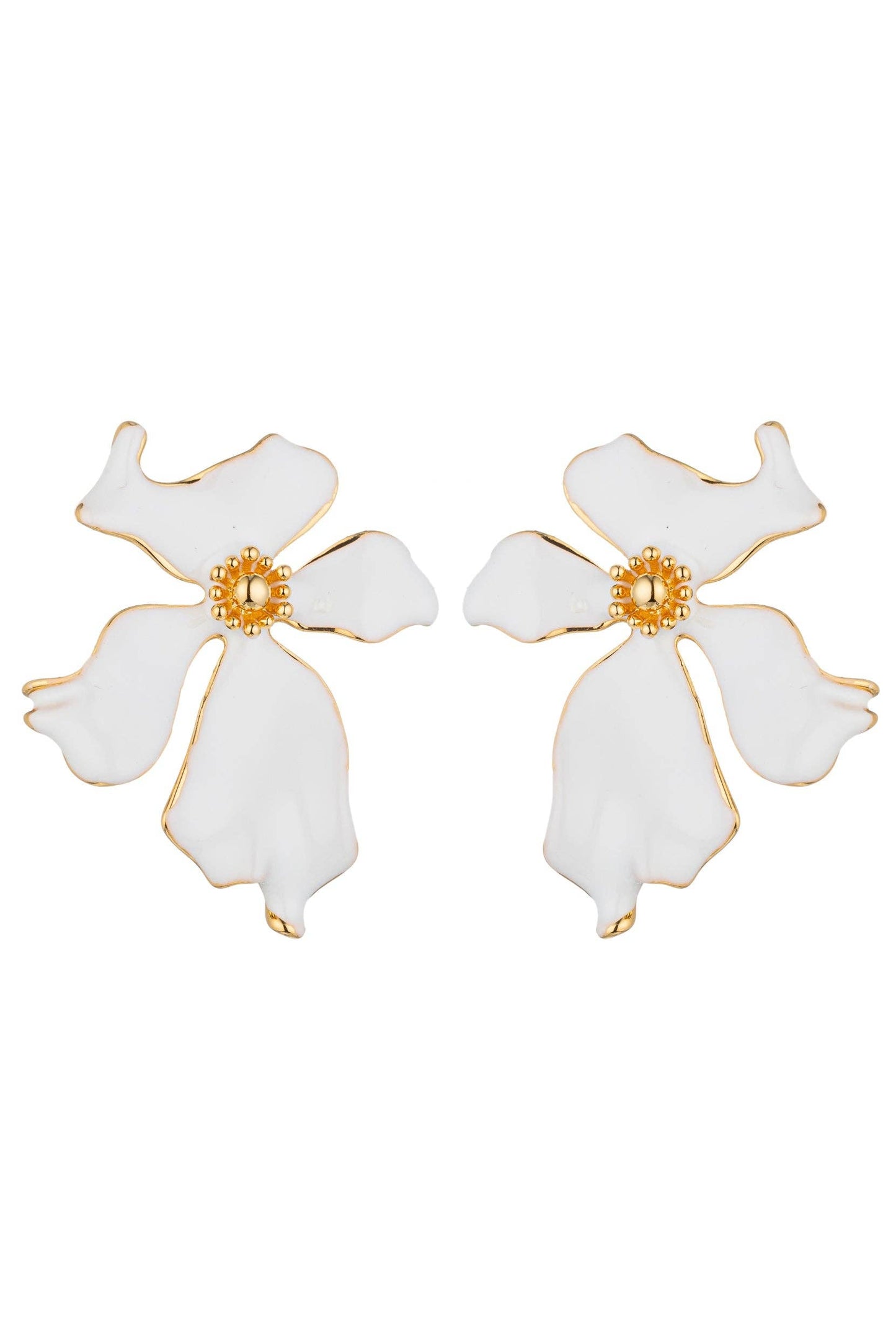 Olivia White Flower Earring