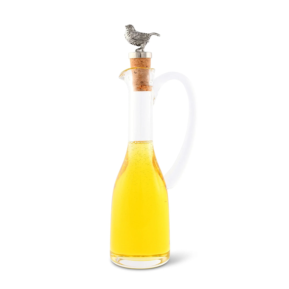 Cruet Bottle With Song Bird Cork Stopper