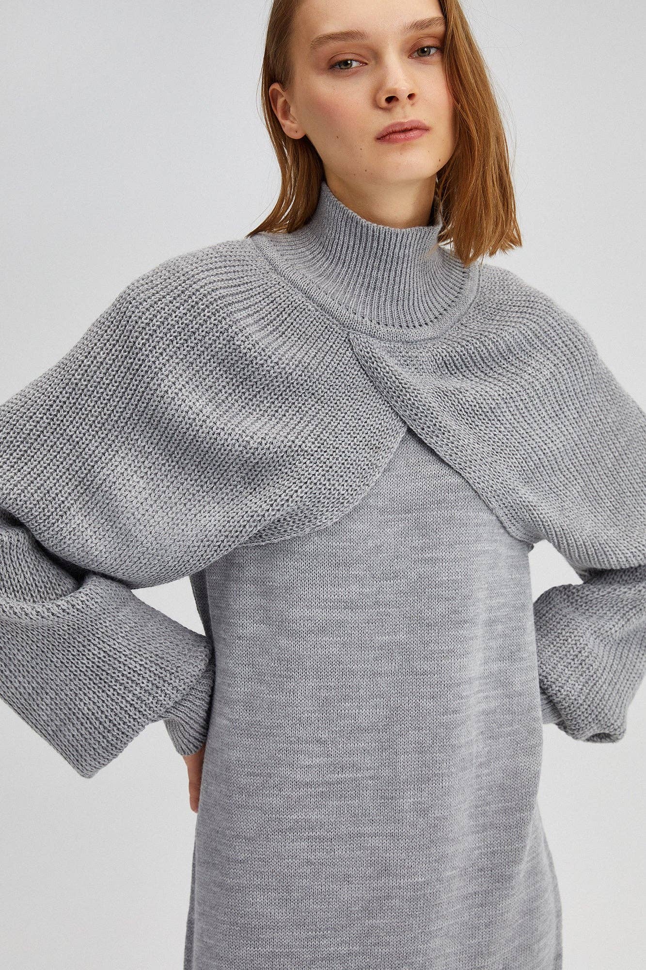KNIT DRESS WITH BOLERO