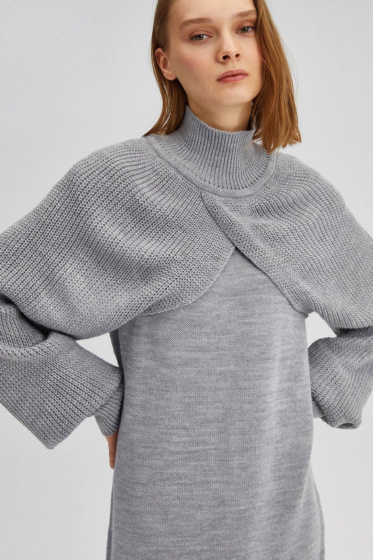 KNIT DRESS WITH BOLERO