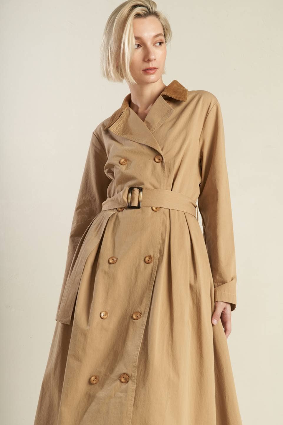 Midi trench coat dress