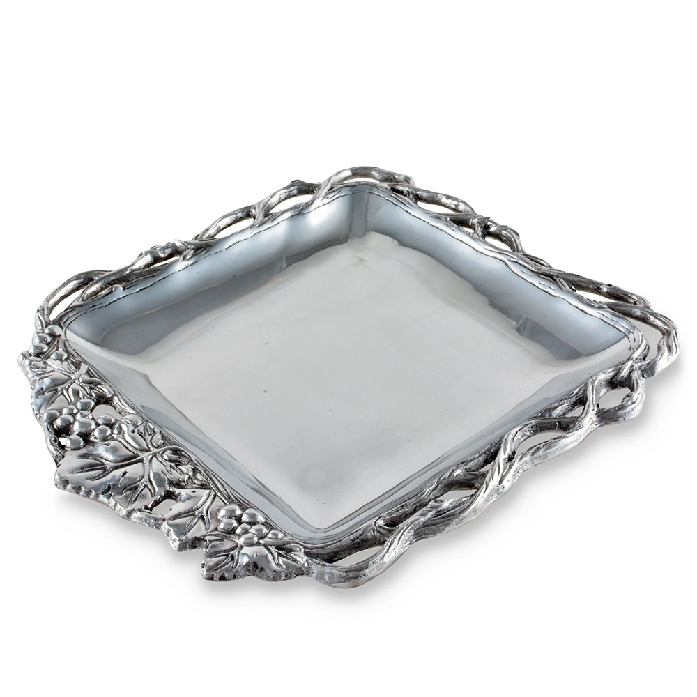 Grape Open Vine Square Tray