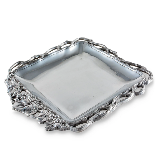Grape Open Vine Square Tray