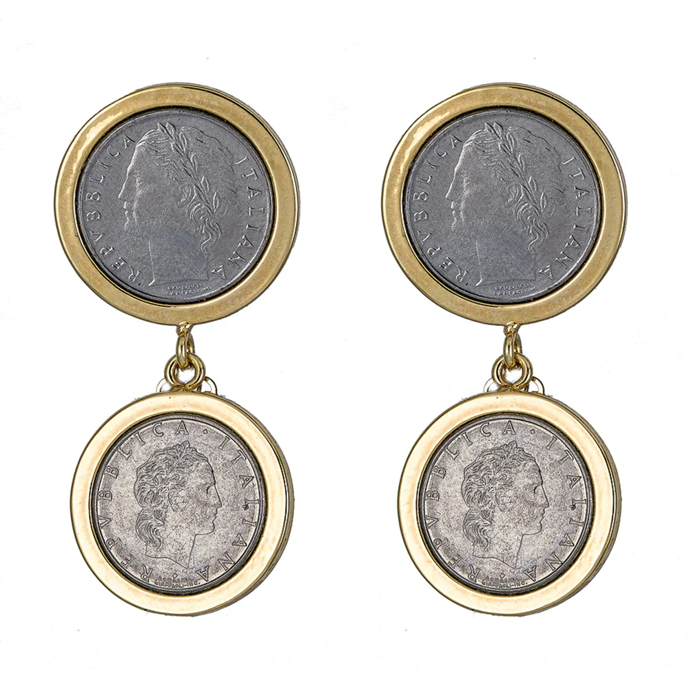 Lucia Duo Coin Earring
