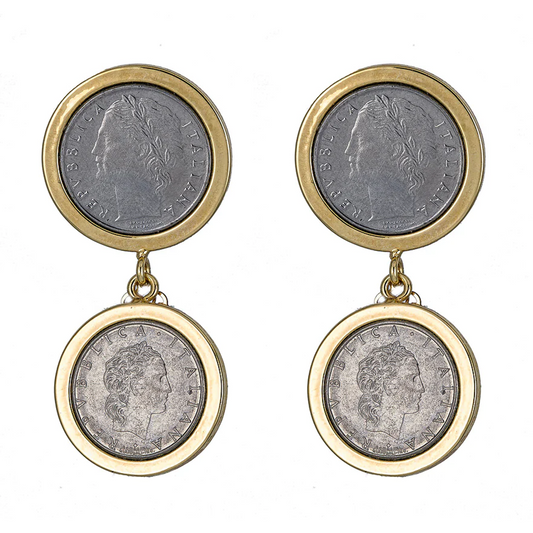 Lucia Duo Coin Earring